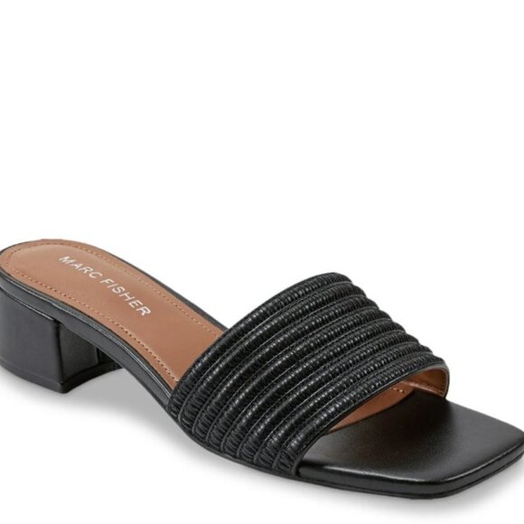 Marc Fisher Women's Block Heel Slip On Sandal - 10M - Picture 1 of 8